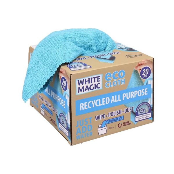 White Magic Eco Cloth Dispenser 20 Pack