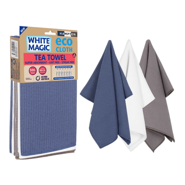 White Magic Tea Towel Hampton 3 Pack