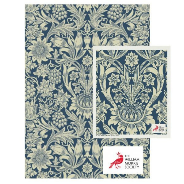 William Morris 2 Piece Kitchen Towel Set Sunflower Blue