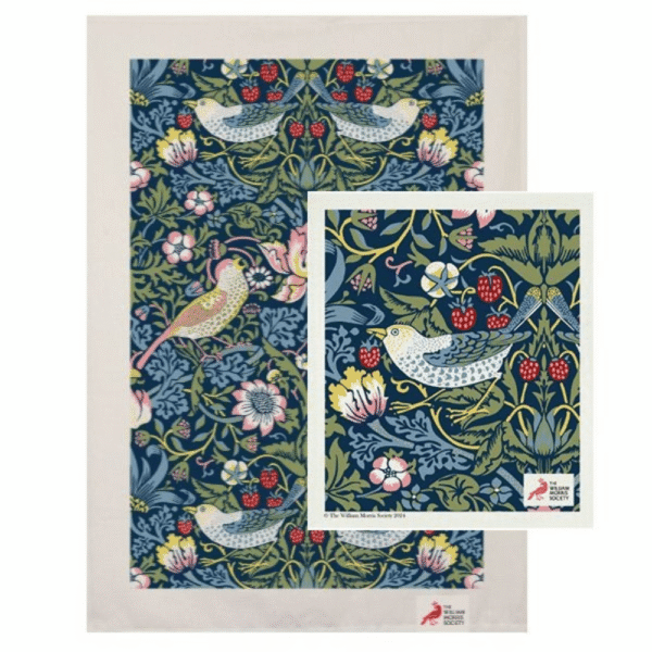 William Morris 2 Piece Kitchen Towel Set Strawberry Thief