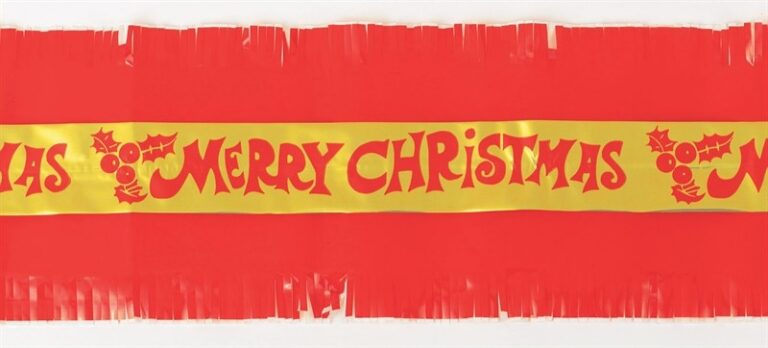Cake Frill Gold Merry Christmas on Red