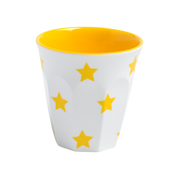 JAB Melamine Tumbler Yellow Stars on White 300ml