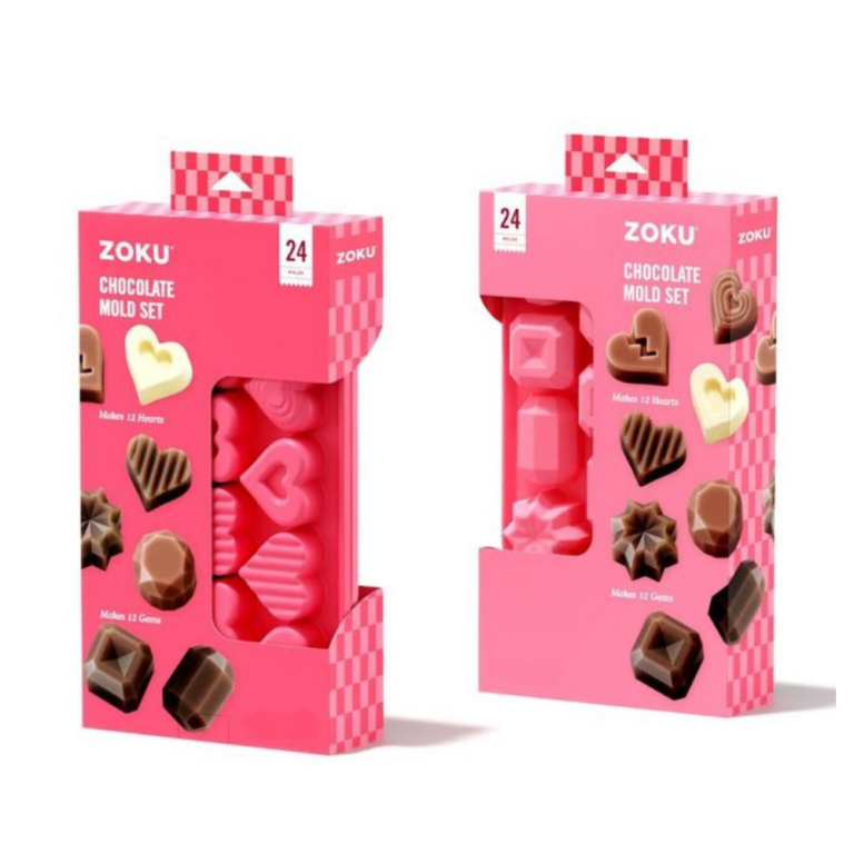 ZOKU Heart & Gem Chocolate Mould Set of 2